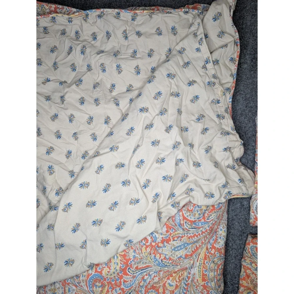 Lauren Ralph Lauren Full/ Queen Reversible Duvet Cover & 2 Pillow Shams READ***